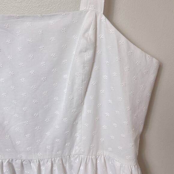 NWT Corey Lynn Calter Marisol WHITE dotted ruffle tier maxi dress - Picture 5 of 13